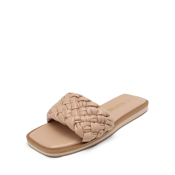 Open Toe Slide Flat Sandals | Dream Pairs
