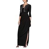 Alex Evenings Women's Empire Waist Bolero Jacket Dress (Petite and Regular Sizes) -Close Out, Black  | Amazon (US)