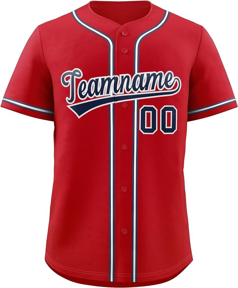 Custom Baseball Jersey Stitched Personalized Baseball Shirts Sports Uniform for Men Women Boy | Amazon (US)