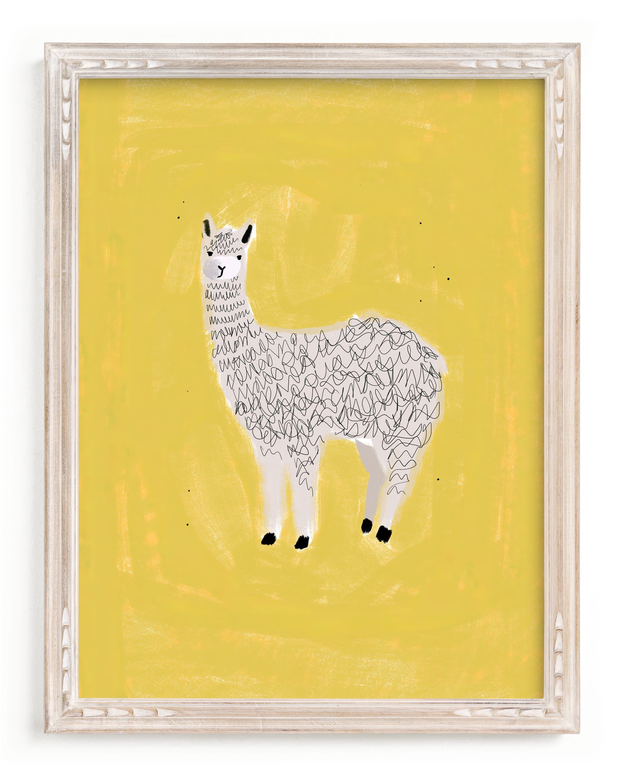 "Sunshine Alpaca" - Drawing Limited Edition Art Print by SALLY MURPHY. | Minted