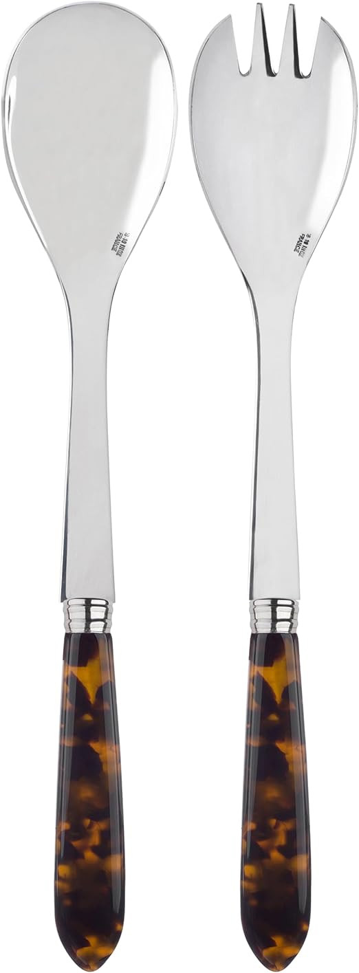 SABRE PARIS - 2-Piece Salad Servers 10.2 inches - Tortue Collection - Stainless Steel & Acrylic -... | Amazon (US)