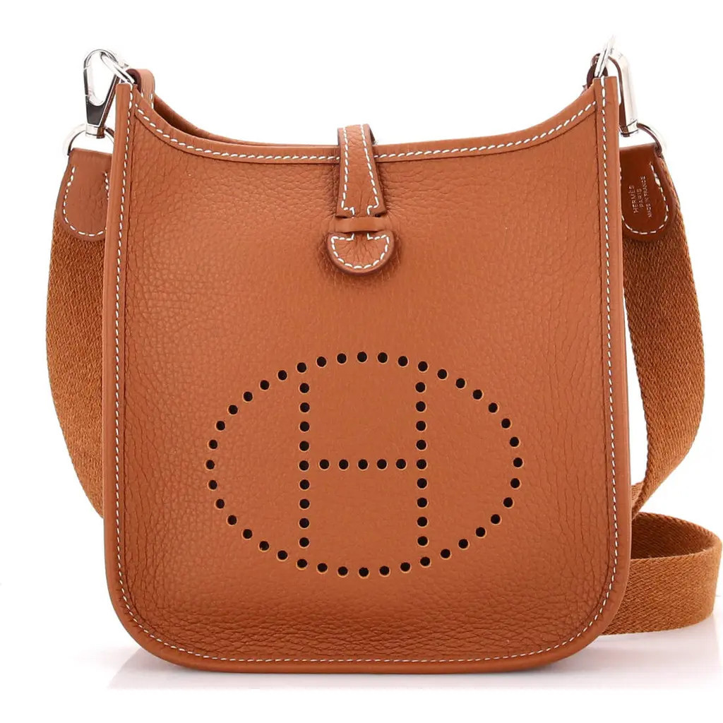 Pre-Owned Hermes Evelyne Bag Gen III Clemence TPM in Gold at Nordstrom, Size X-Small | Nordstrom