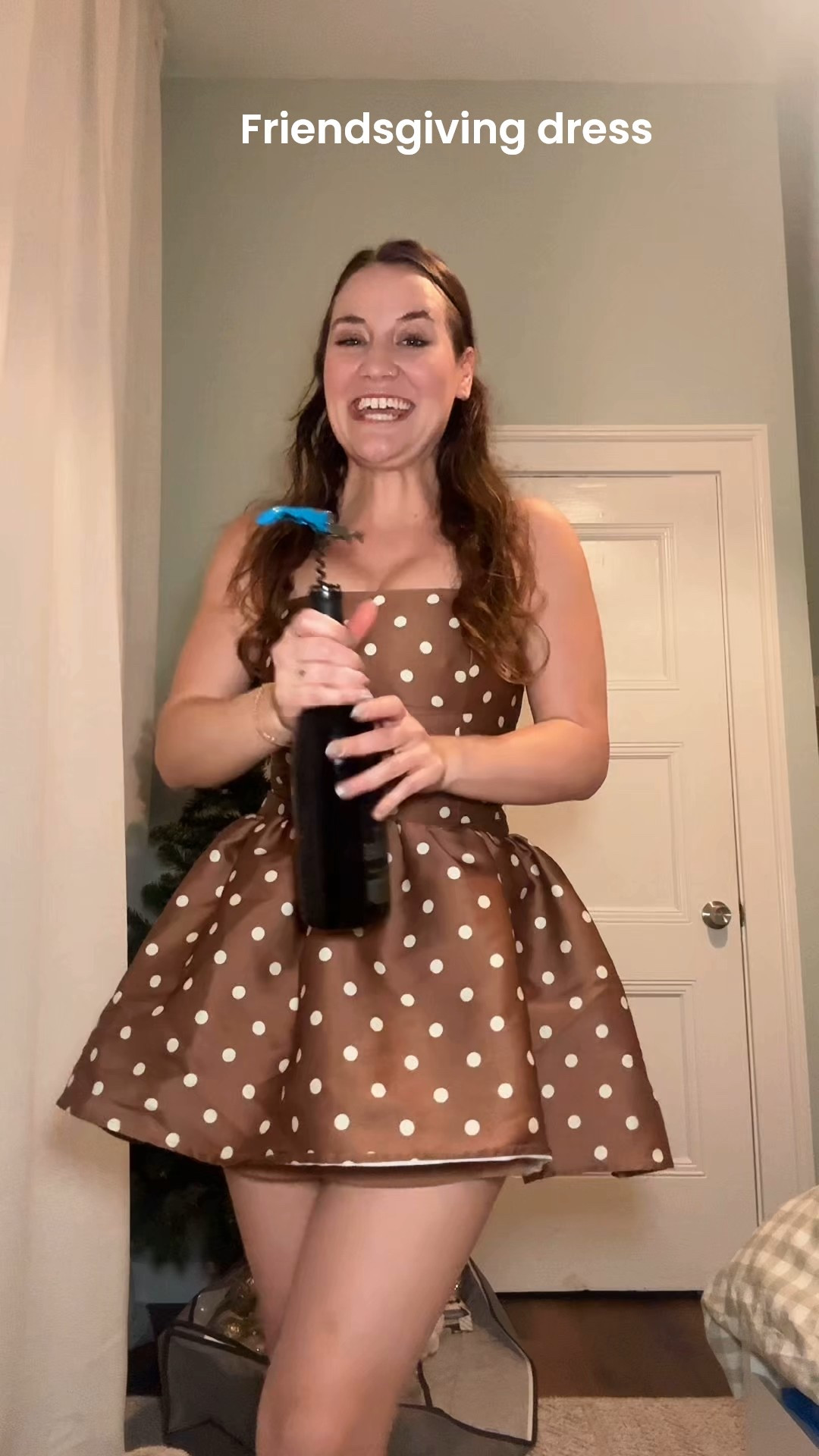 Friends giving dress. Holiday dress. Mini dress. Nordstrom find. #holidaydress #polkadot #LTKParties

#LTKHoliday