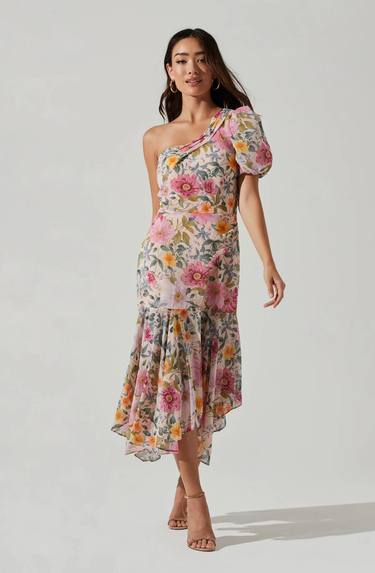 Santorini One Shoulder Midi Dress | ASTR The Label (US)