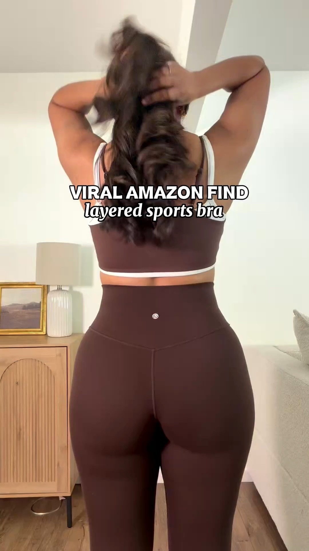 Viral Amazon find! Affordable layered sports bra! Casual style- outfit inspo- activewear