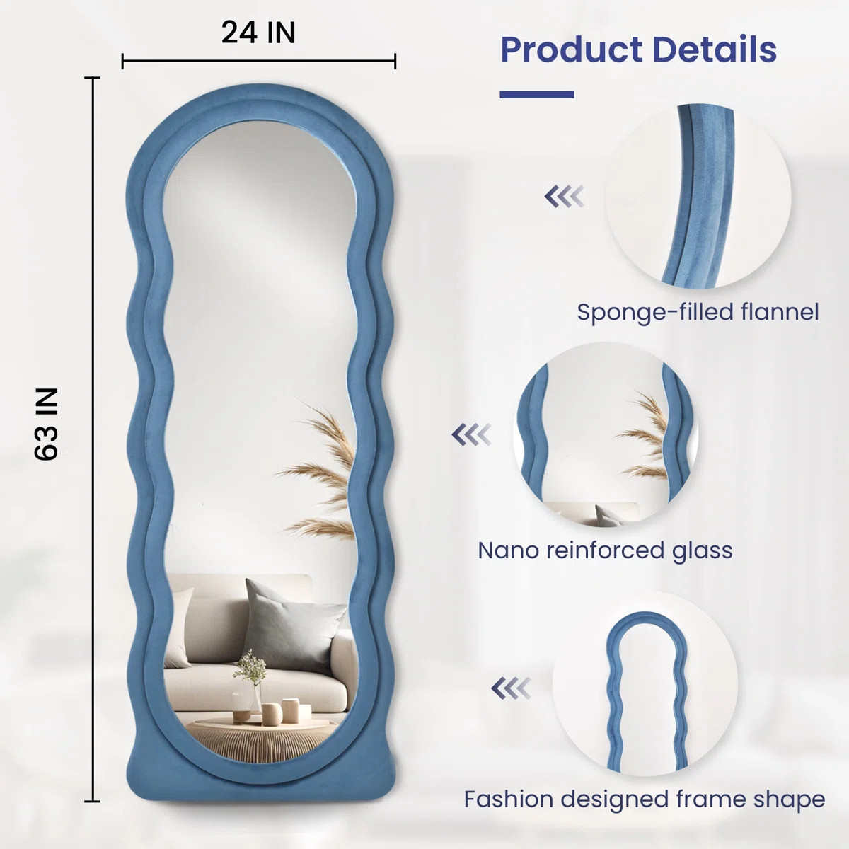 Irregular Wavy Full Length Mirror | Wayfair North America