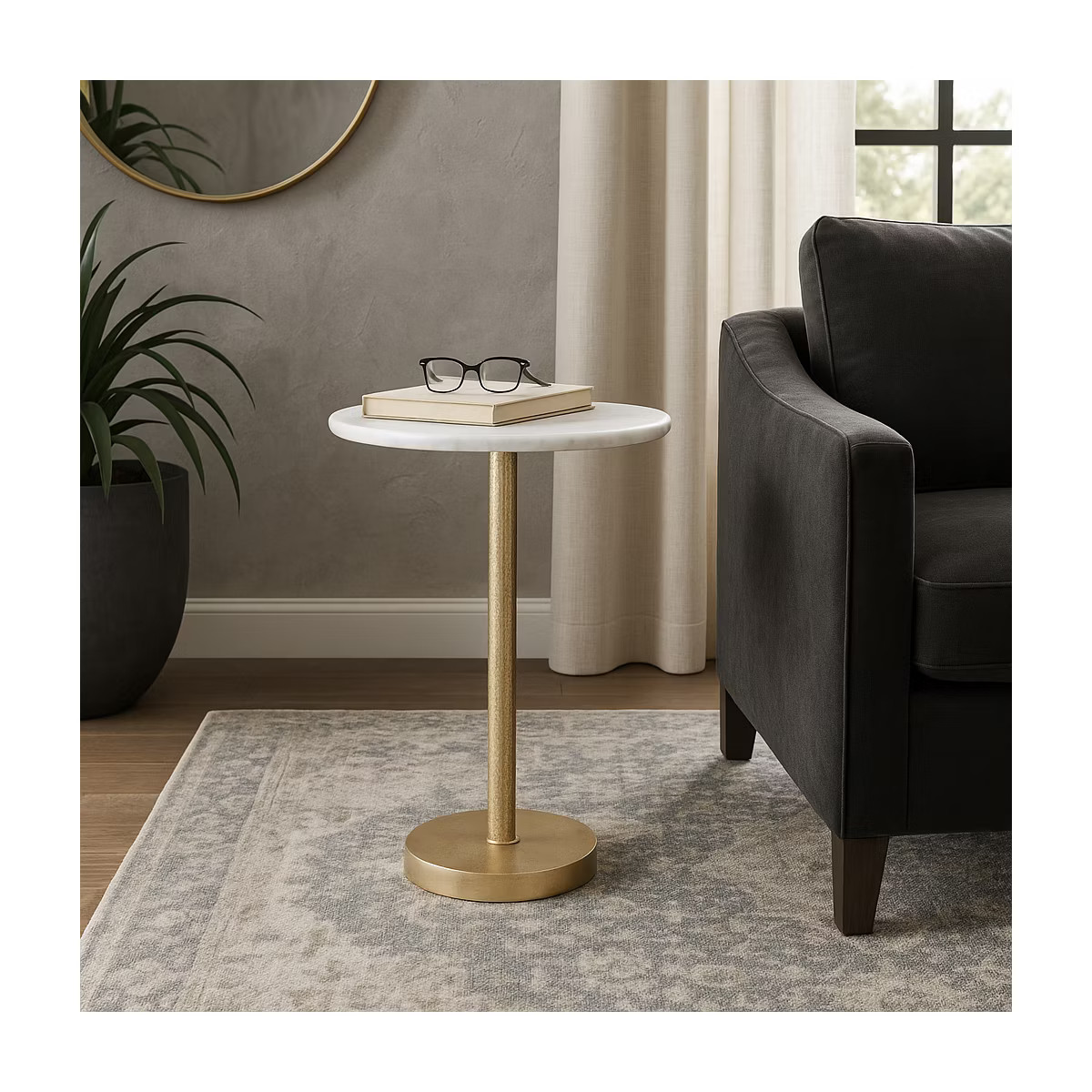 Elegant End Table, Side Table, or Small Night Stand for Room Decor - Bold Hammered Metal Bedside ... | Target