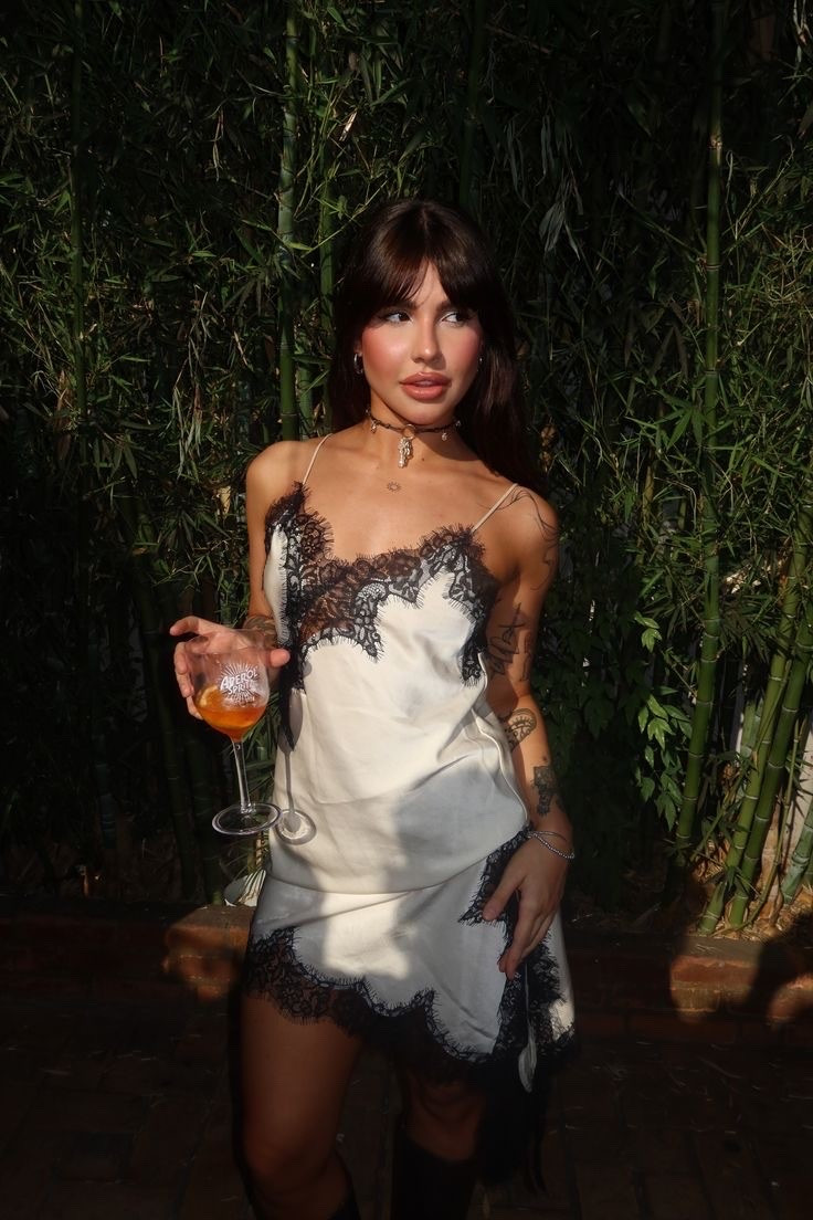 black brown, white lace /satin silk midi dress

#LTKPetite #LTKBeauty #LTKootd