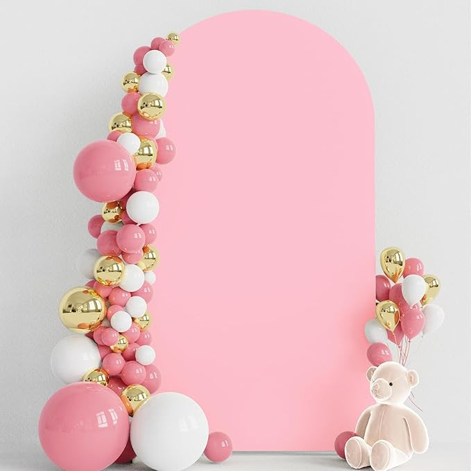 Wokceer 7.2FT Spandex Fitted Arch Stand Covers Round Top Chiara Backdrop Cover for Birthday Party... | Amazon (US)