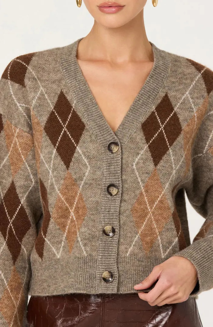ASTR the Label Ashtyn Argyle Cardigan | Nordstrom | Nordstrom