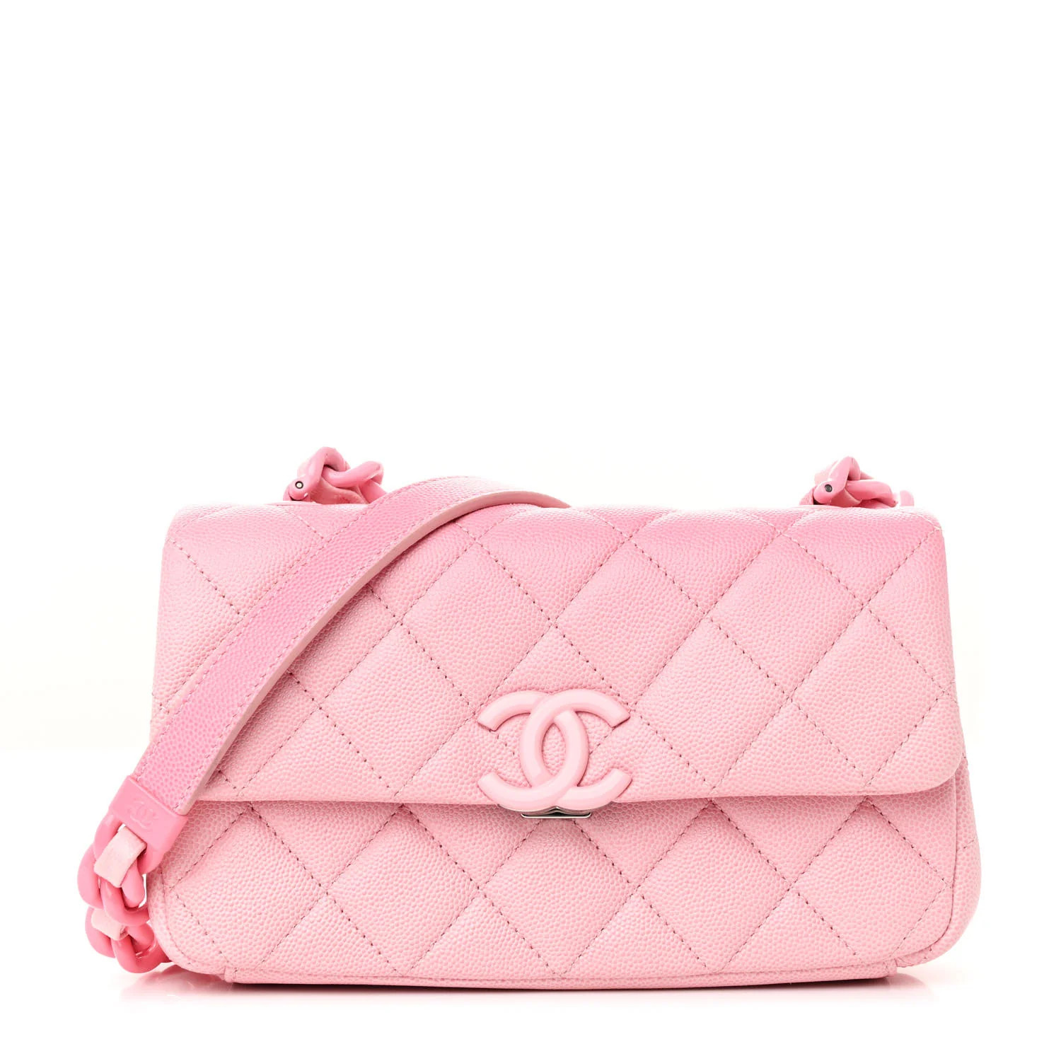 Shaded Caviar Quilted Mini My Everything Flap Pink Light Pink | FASHIONPHILE (US)