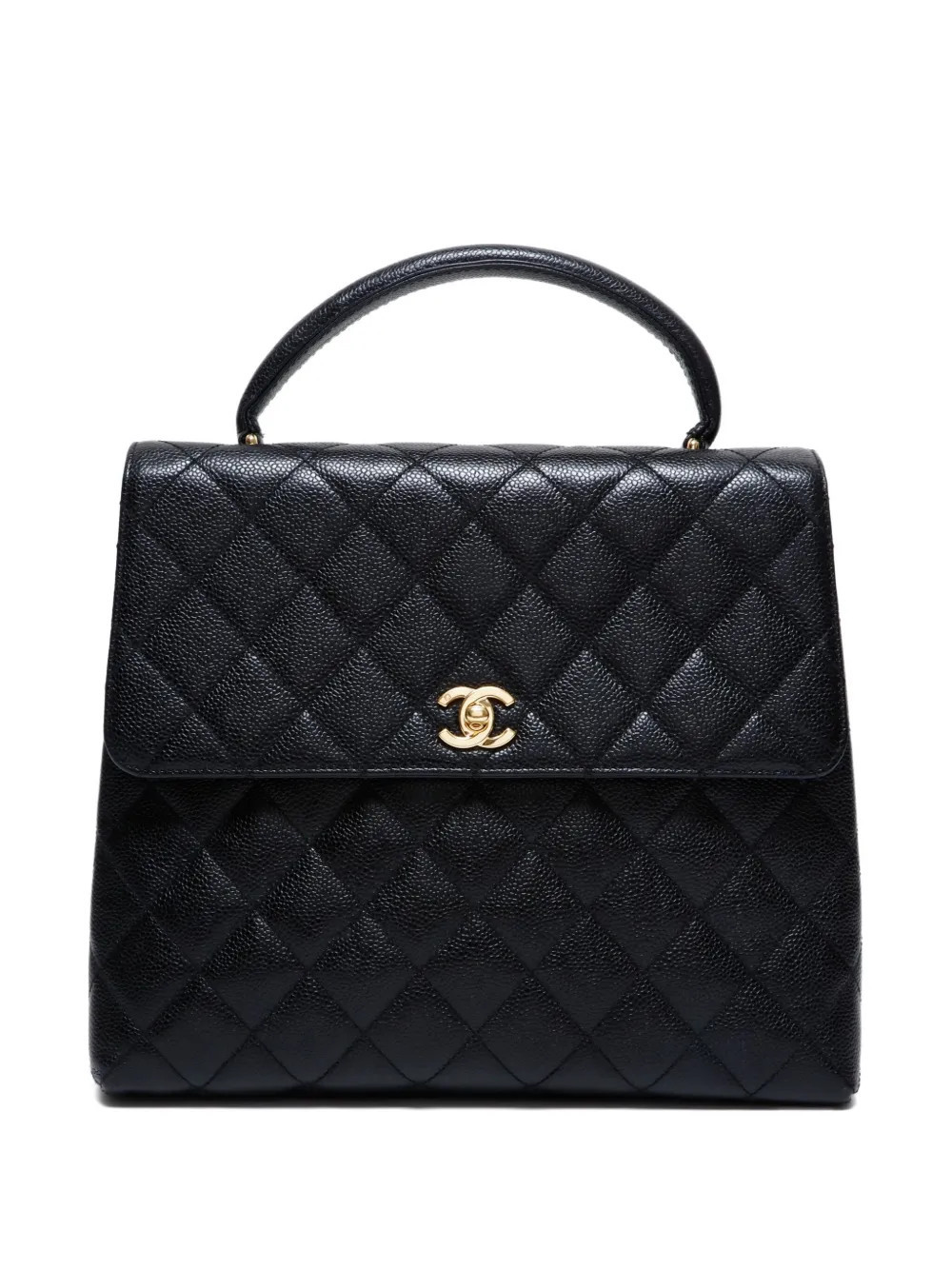 CHANEL Pre-Owned 1990s Kelly top handle handbag - Black | Farfetch Global