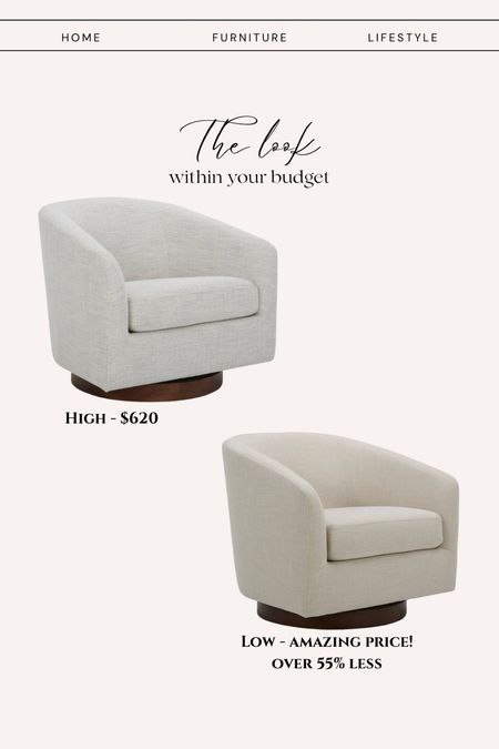 Swivel accent chair modern. Designer look for less chair white, 

#LTKsalealert #LTKhome