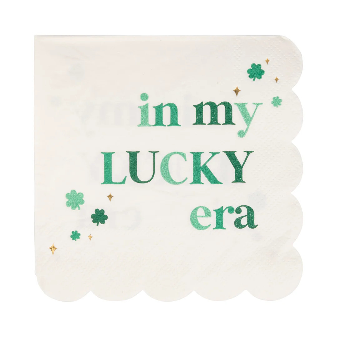 Foil Lucky Era Scallop Cocktail Napkin | My Mind's Eye