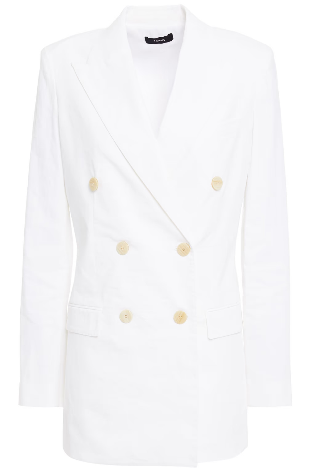 Double-breasted linen-blend blazer | The Outnet (US and CA)