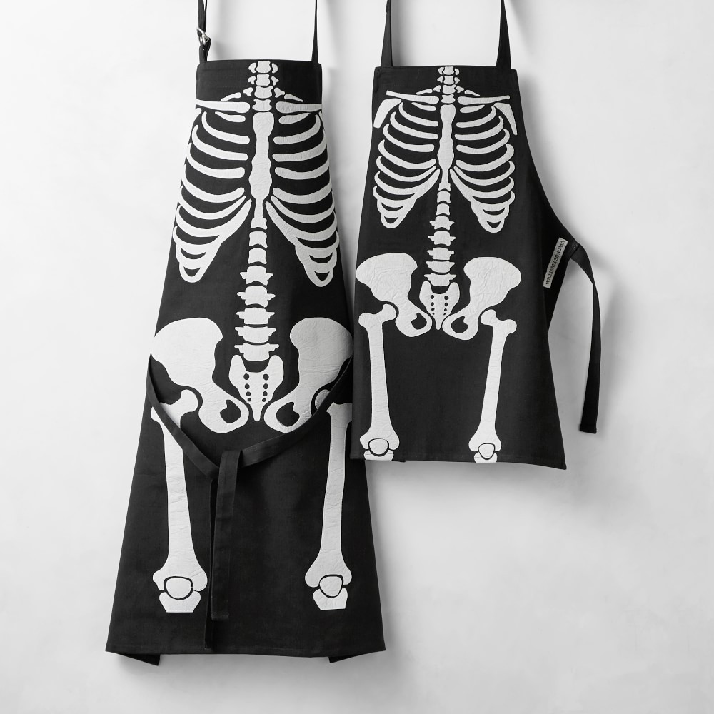 Halloween Skeleton Glow-in-the-Dark Aprons | Williams-Sonoma