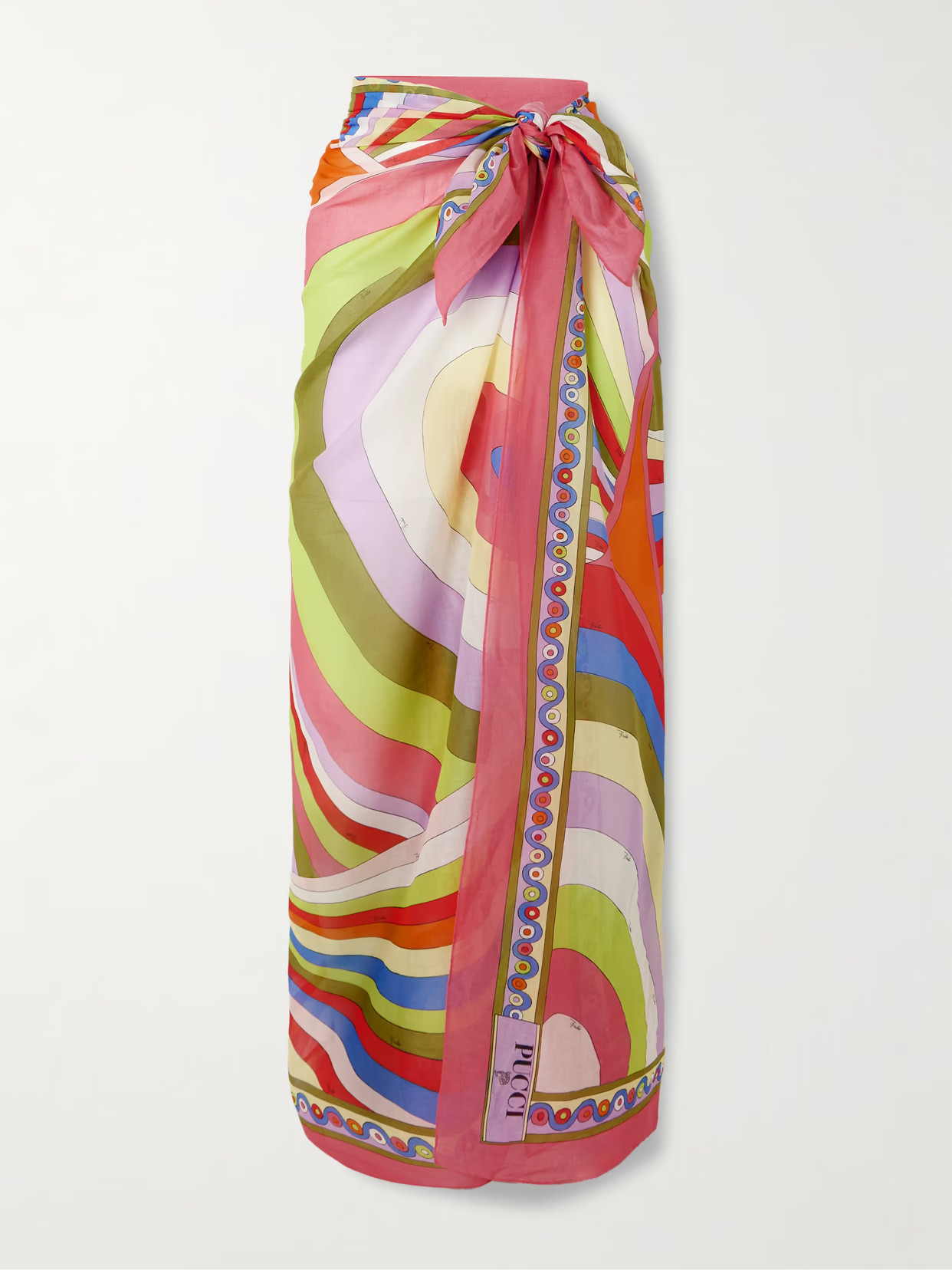 PUCCI - Printed Cotton-voile Pareo - Orange | NET-A-PORTER (US)