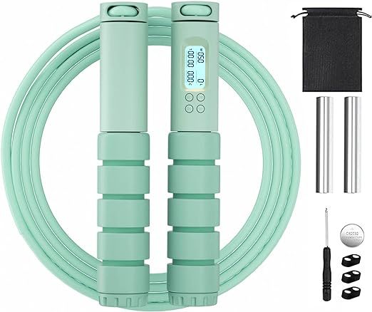 OVICX Jump Rope Digital Weighted Handle Speed Skipping Rope | Amazon (US)