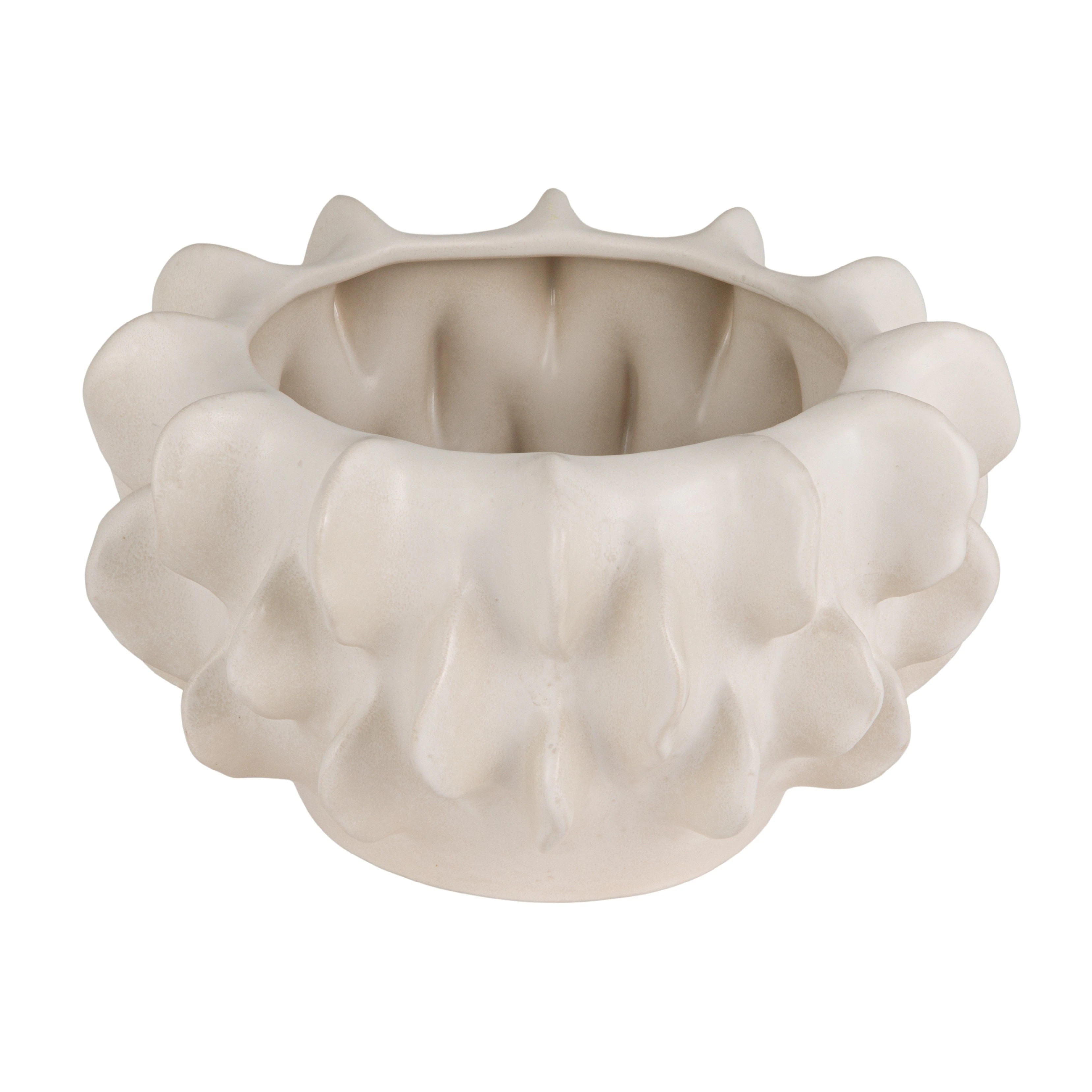 Stoneware Sculptural Planter - White | Overstock