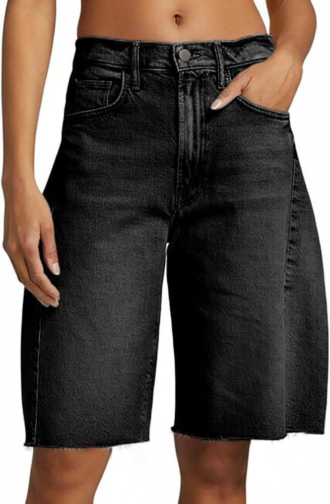 Cicy Bell Womens Summer High Waisted Jeans Shorts Casual Wide Leg Bermuda Jorts Baggy Denim Short... | Amazon (US)