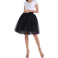 Women Tutu Skirts | Layered Knee Length Tulle Skirt A-Line Pleated Princess Evening Gown Prom Weddin | Etsy (US)