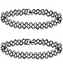 2PCS Black Tattoo Choker Necklace Rainbow Tattoo Chokers Necklace 90s Choker Blue Tattoo Chokers ... | Amazon (US)