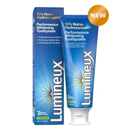 Lumineux 10% Nano-Hydroxyapatite Performance Whitening Toothpaste, Fluoride Free Enamel Care, 3.75oz | Walmart (US)