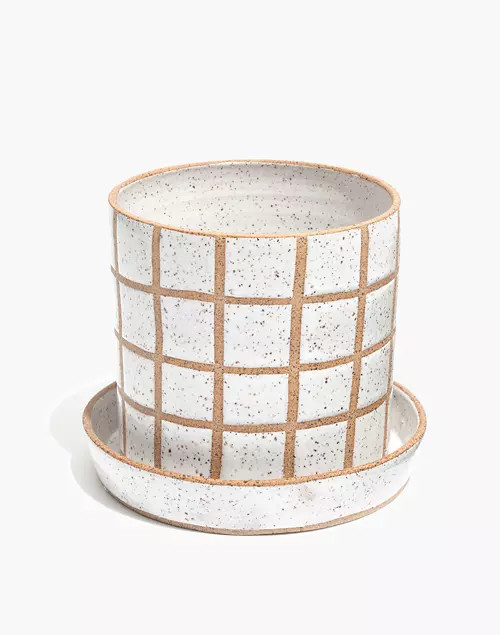 Recreation Center Ceramic Grid Planter | Madewell