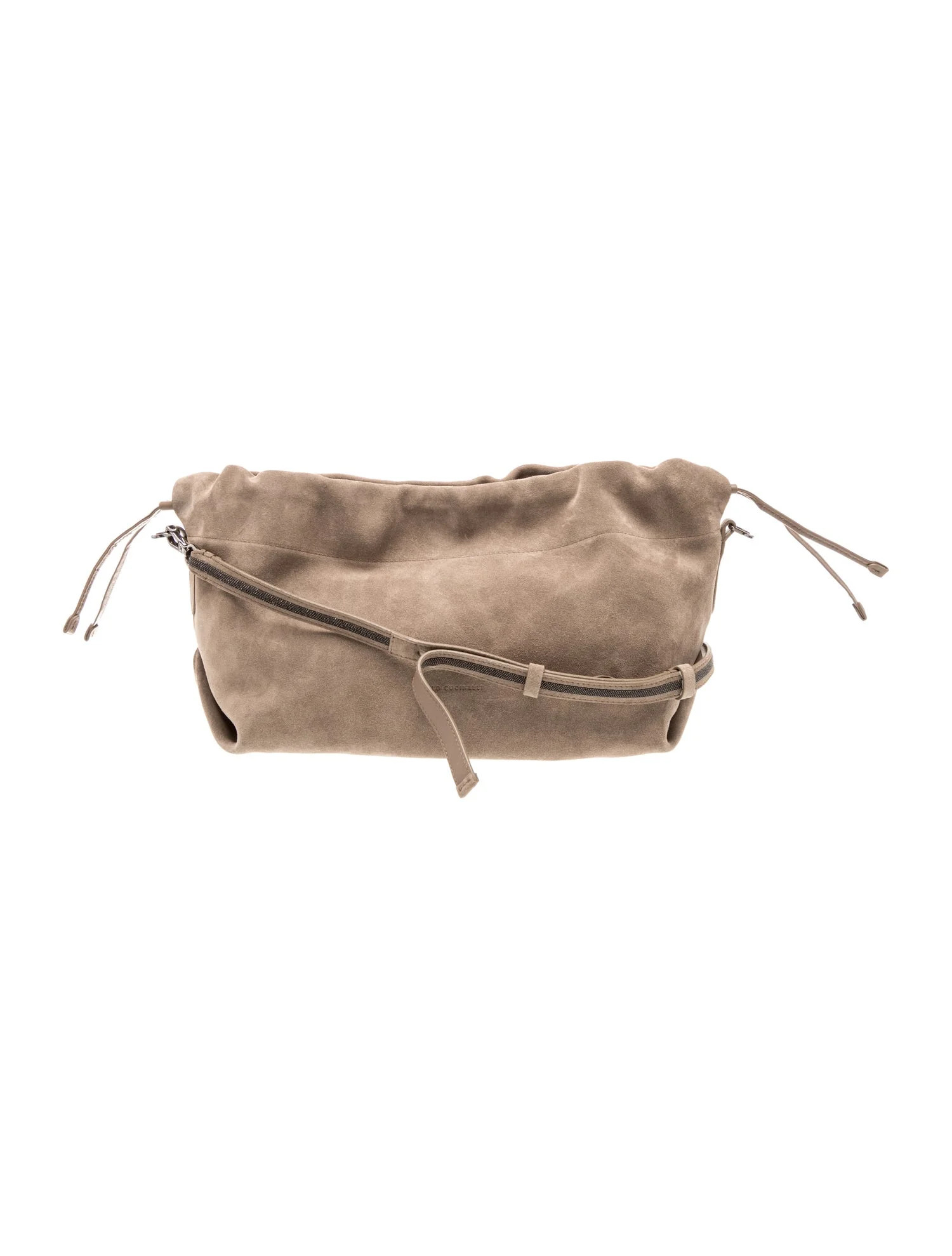 Brunello Cucinelli Suede Shoulder Bag - Neutrals Shoulder Bags, Handbags - BRU437344 | The RealRe... | The RealReal