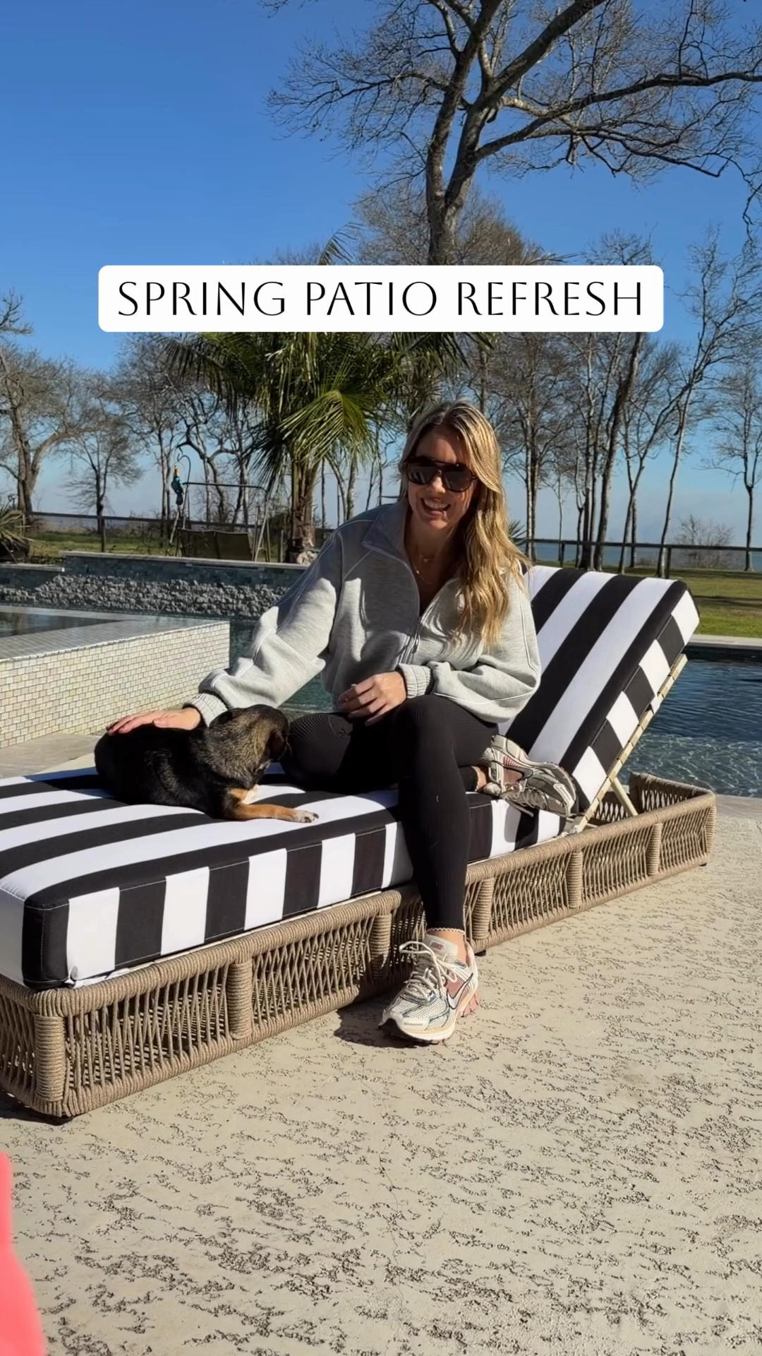 #ad I’ve been eyeing these loungers from Wayfair for so long, and I am so pleased with them! The cushions are so thick and comfy and the base came full assembled. #wishyouwerehere #outdoor #Wayfair #WayfairPartner #ltkhome @Wayfair 
#springhome #patio #outdoorfurniture #loungers 

#LTKdayinmylife #LTKHome