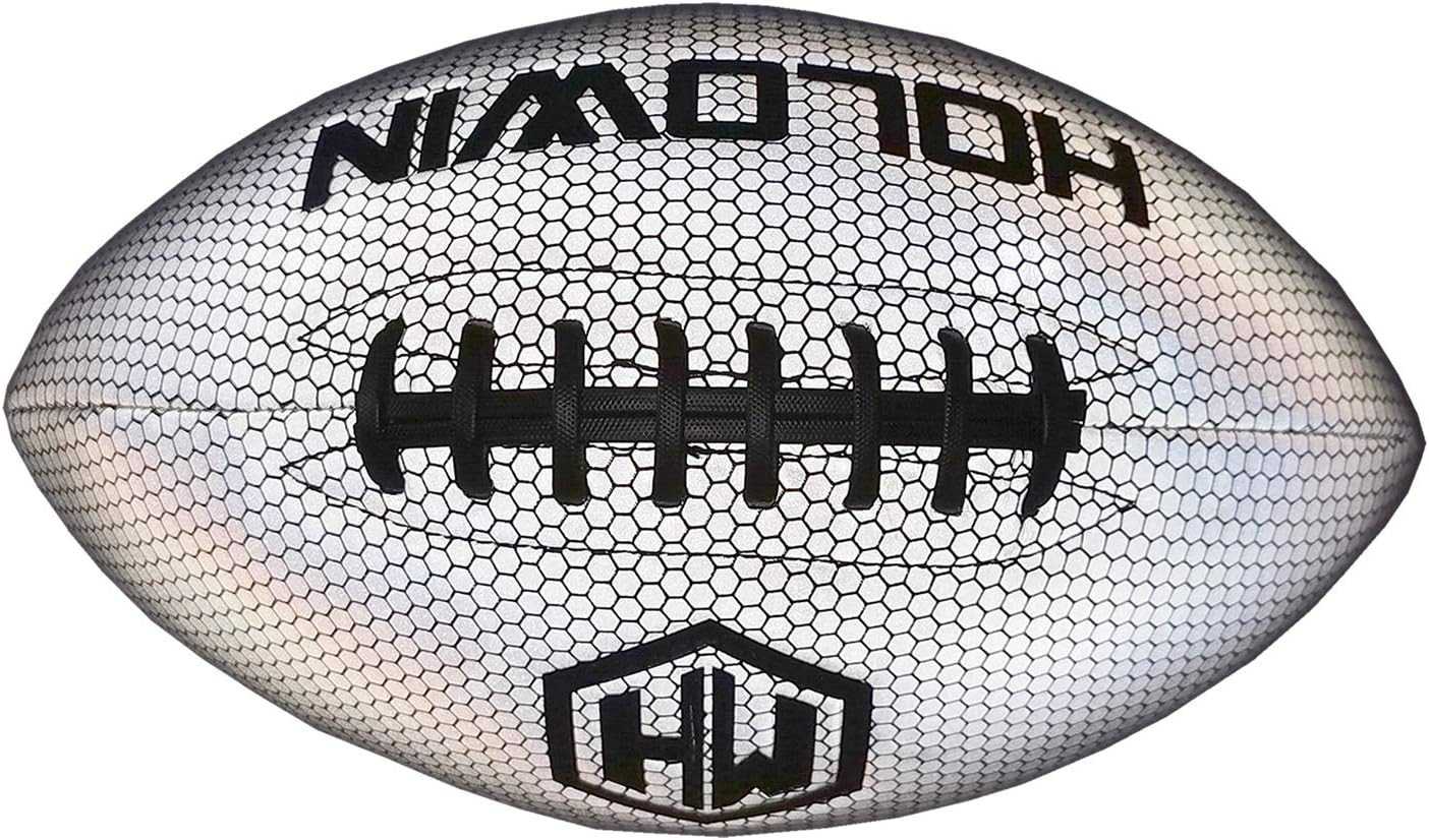 Holographic Luminous Light Up Reflective Football for Night Games & Training, Glowing in The Dark... | Amazon (US)