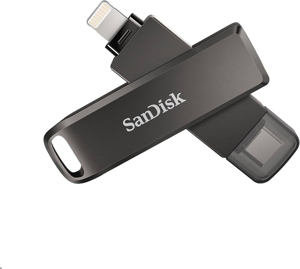 SanDisk 256GB iXpand Flash Drive Luxe for iPhone and USB Type-C Devices - SDIX70N-256G-GN6NE | Amazon (US)