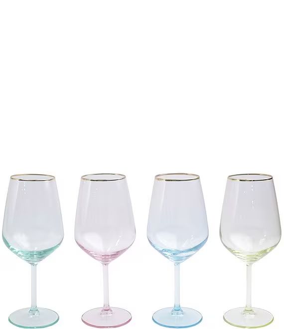 Rainbow Assorted Wine Glass Set of 4 | Dillard's