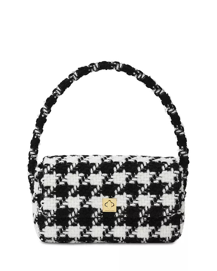 Nico Black & White Houndstooth Top Handle Bag | Bloomingdale's (US)