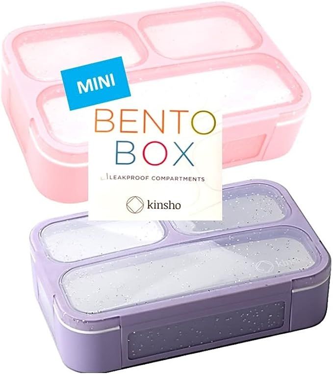 kinsho Kids Snack Container - Mini Bento Lunch-Box, Small Leakproof Container Boxes for Toddlers ... | Amazon (US)