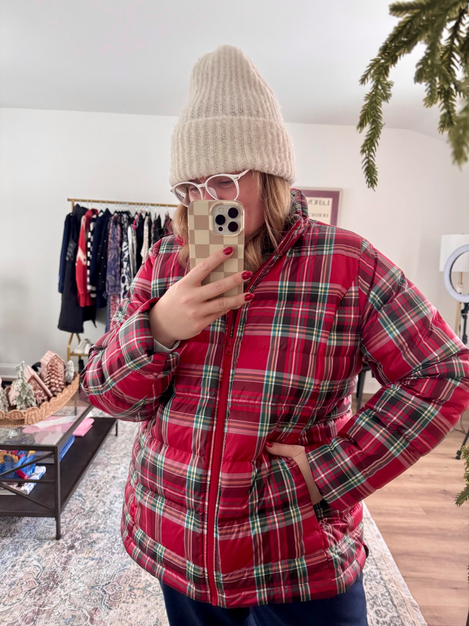 The LandsEnd holiday plaid puffer is perfect! 

#LTKPlusSize #LTKMidsize #LTKHoliday