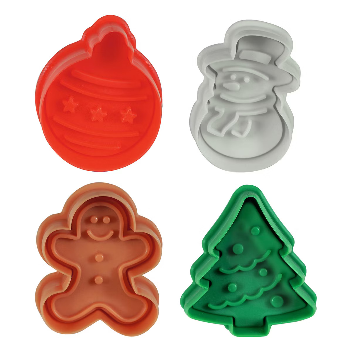 R&M International 4 Piece Christmas Cookie Stamper Set, 2-Inch | Target