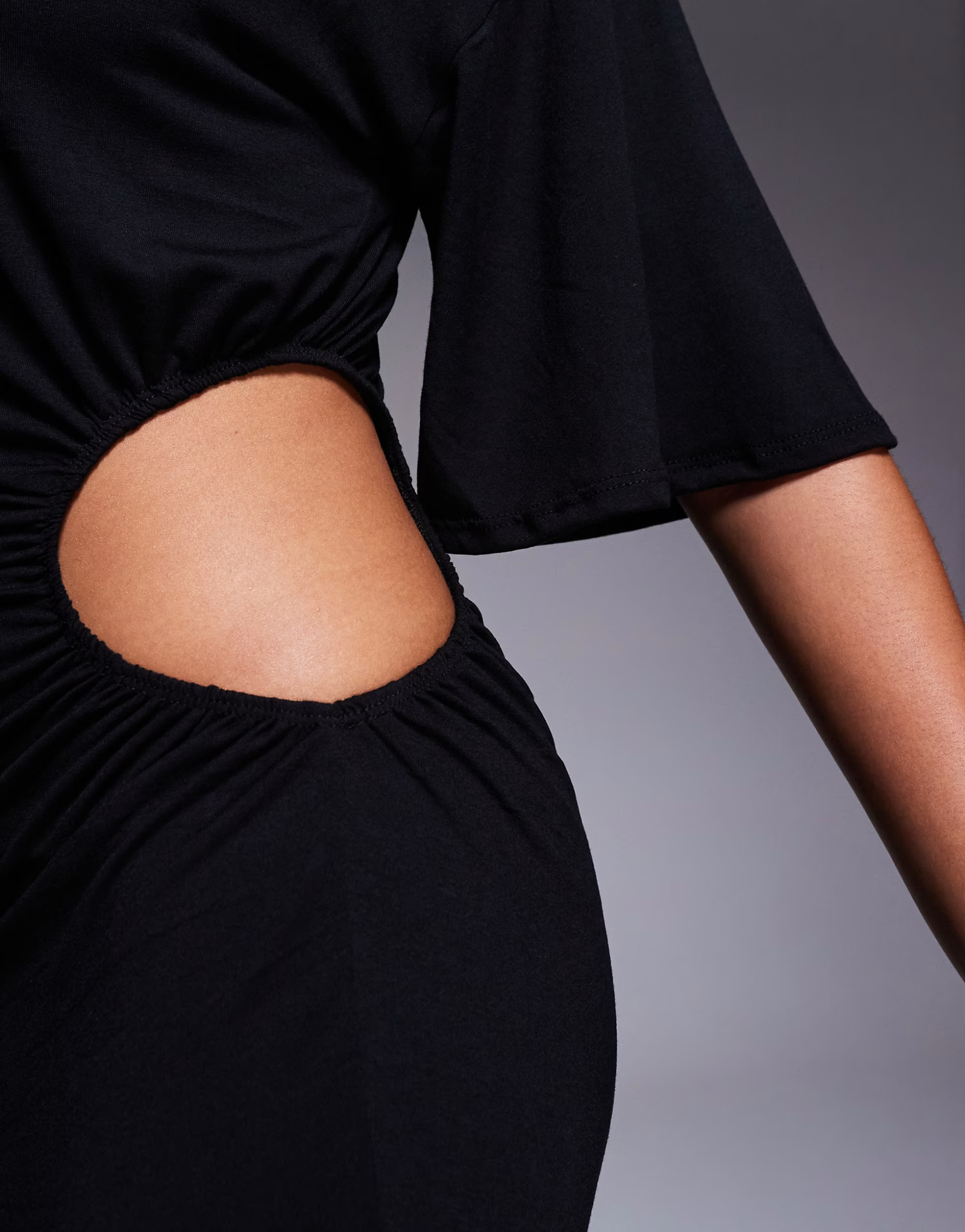 ASOS DESIGN high neck cut out side maxi dress in black | ASOS (Global)