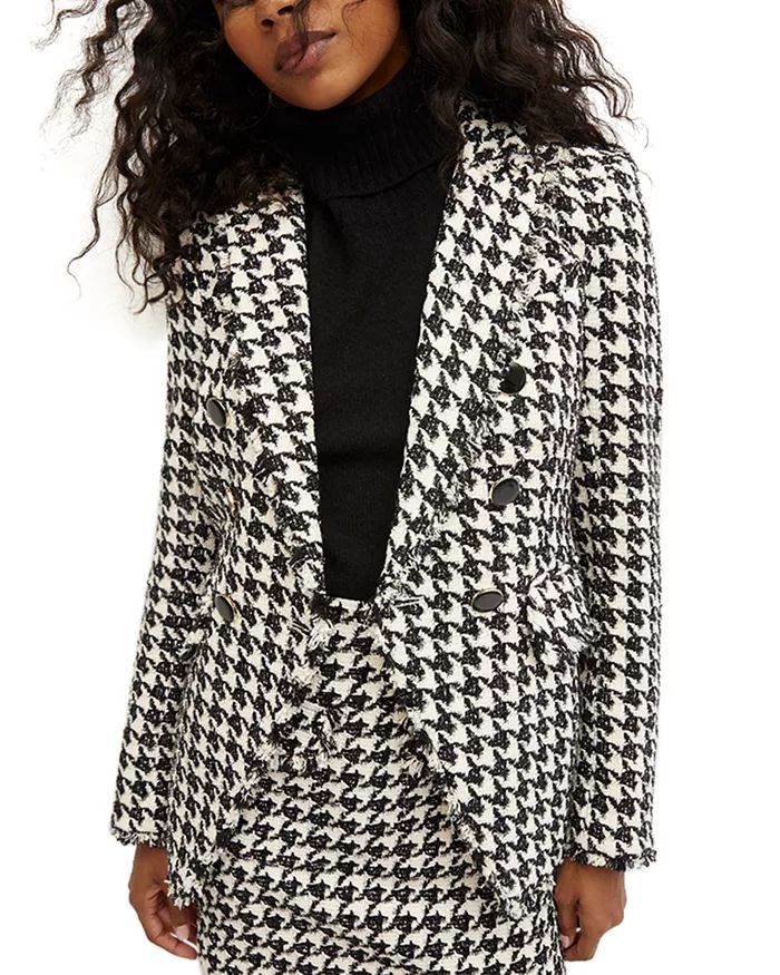 Miller Houndstooth Dickey Double Breasted Jacket | Bloomingdale's (US)