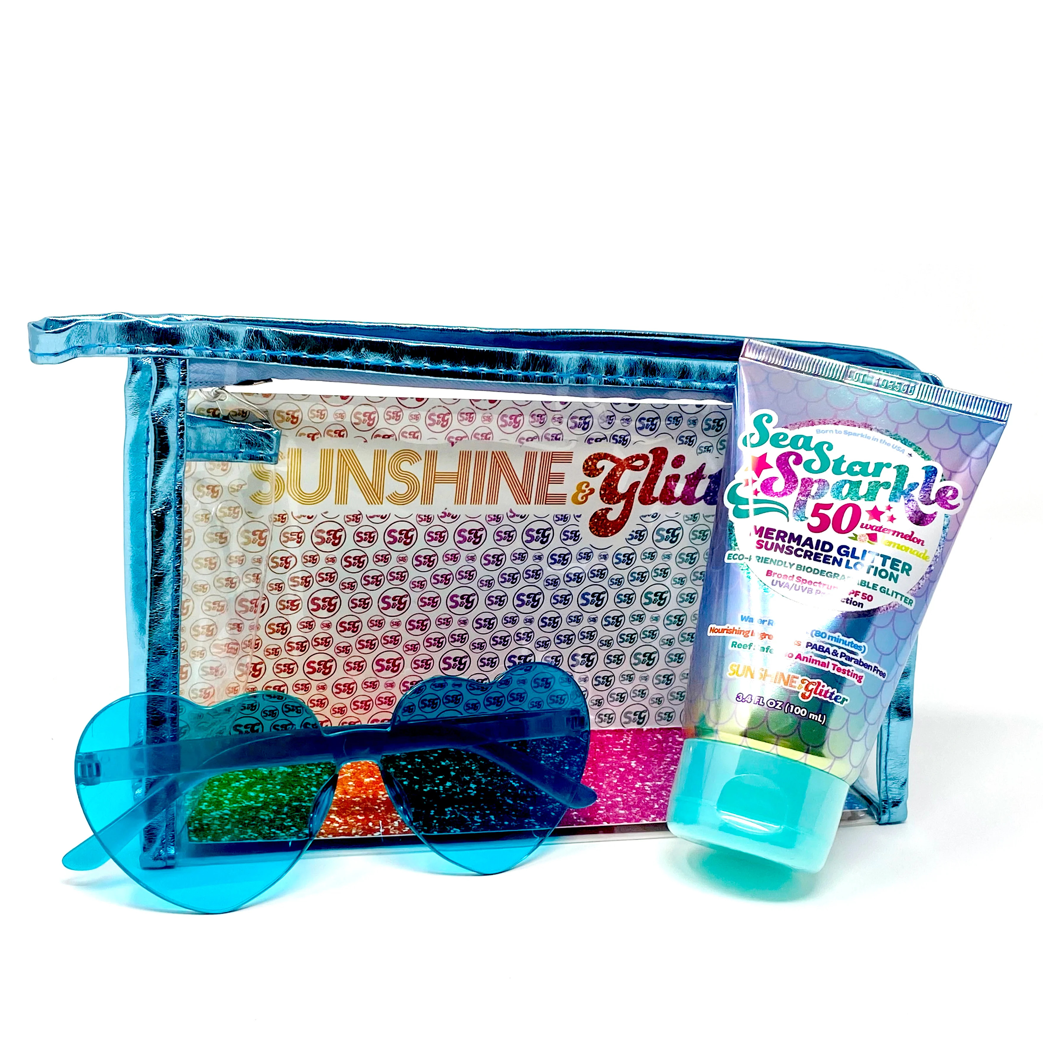 Sea Star Sparkle Mermaid Watermelon Lemonade SPF 50 Travel-Ready Gift | Sunshine & Glitter