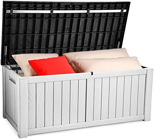 YITAHOME 120 Gallon Outdoor Storage Deck Box, Large Resin Patio Storage for Outdoor Pillows, Garden  | Amazon (US)