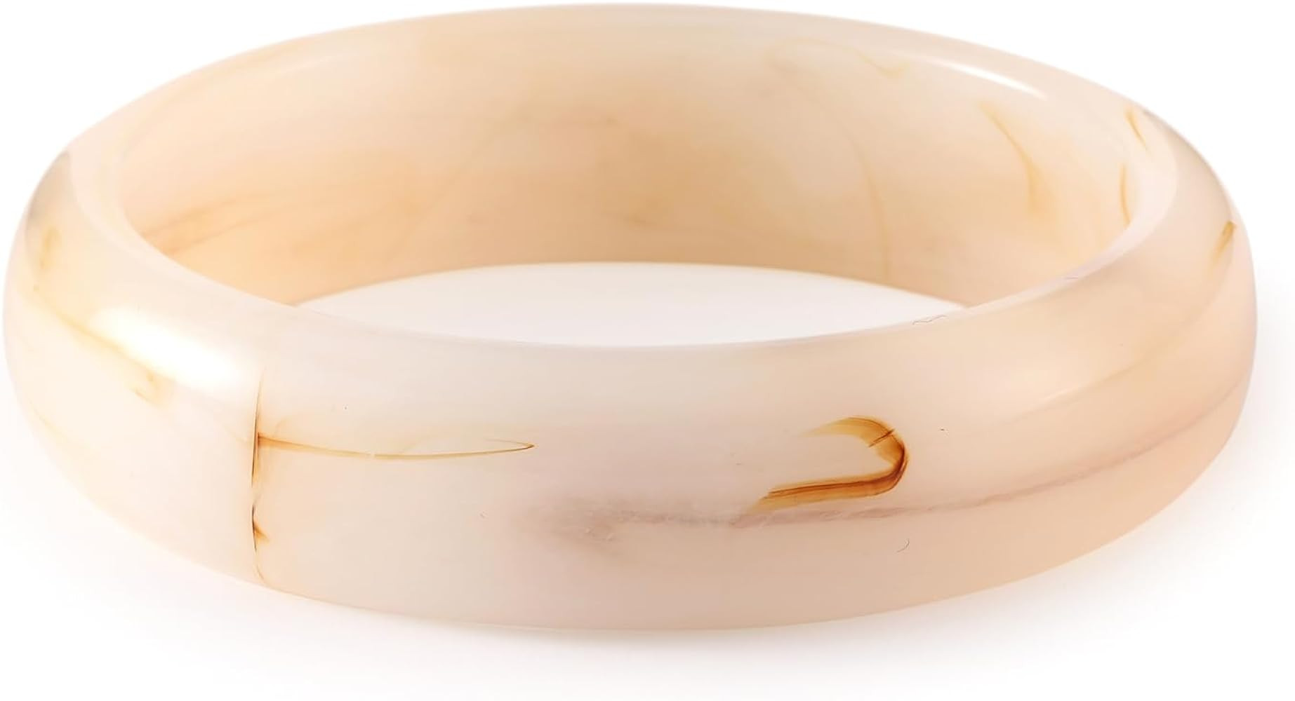 Viva Joya Round Resin Acrylic Bangle Bracelet for Women, Statement Chunky Wide or Slim Plastic Ge... | Amazon (US)