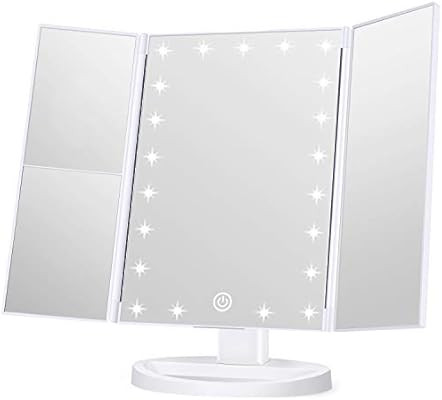 Wondruz Makeup Mirror Vanity Mirror with Lights, 1x 2X 3X Magnification, Touch Screen Switch, Dua... | Amazon (US)