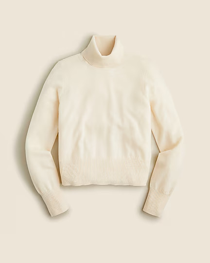 Cashmere shrunken turtleneck sweater | J. Crew US