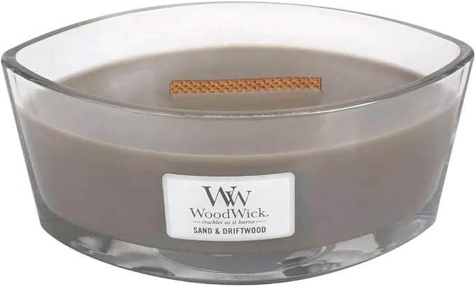 WoodWick Ellipse Scented Candle, Sand & Driftwood, 16oz | Up to 50 Hours Burn Time | Amazon (US)