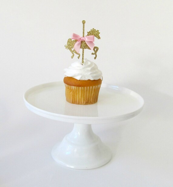 Carousel Cupcake Toppers - Horse Cupcake Toppers - Carousel First Birthday - Horse Birthday Decor... | Etsy (US)