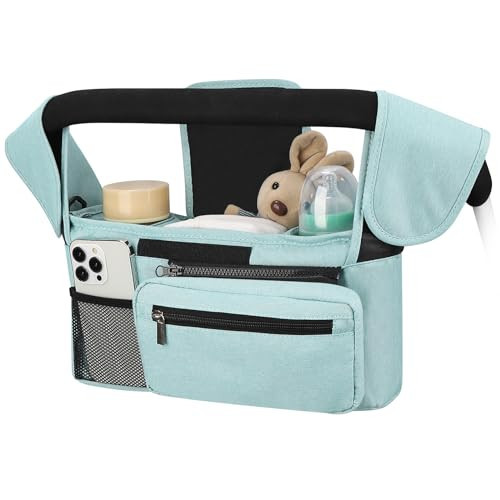 Accmor Universal Stroller Organizer with Insulated Cup Holder Detachable Phone Bag and Shoulder Strap,Stroller Bag Caddy Organizer Accessories Fits for Uppababy, Baby Jogger, Britax Strollers | Amazon (US)