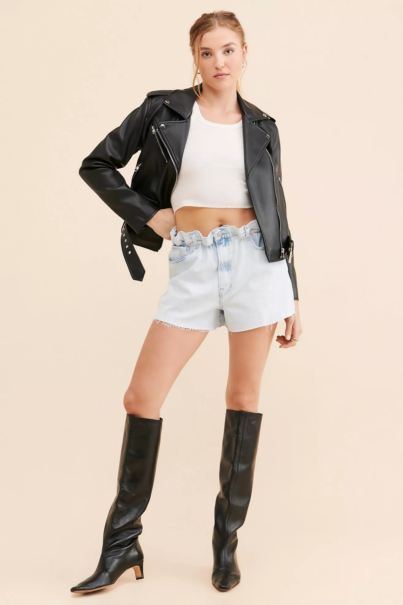 Good American Paperbag Cutoff Shorts | Anthropologie (US)