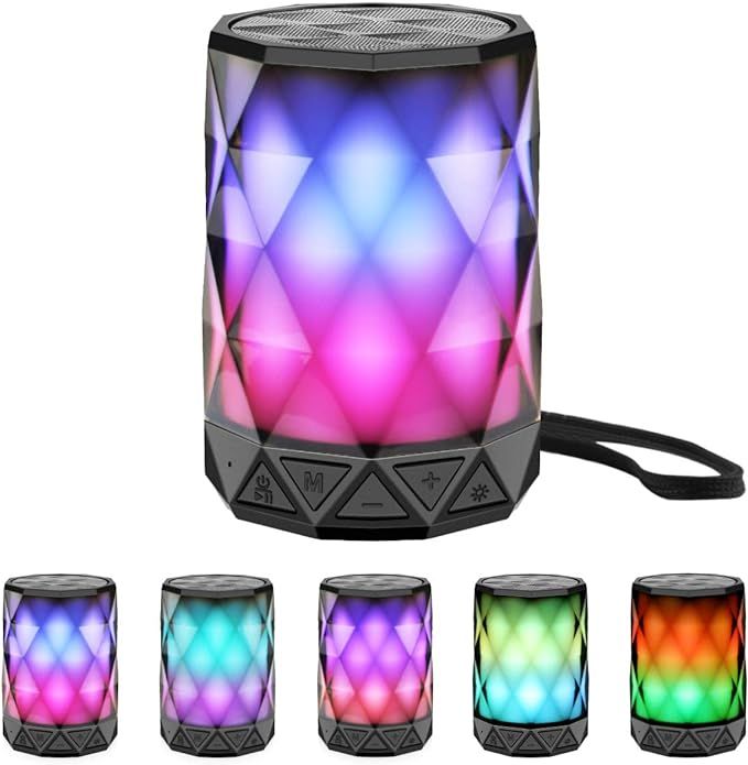 LED Portable Bluetooth Speakers with Lights, LFS Night Light Waterproof,Speakers Color Change Com... | Amazon (US)