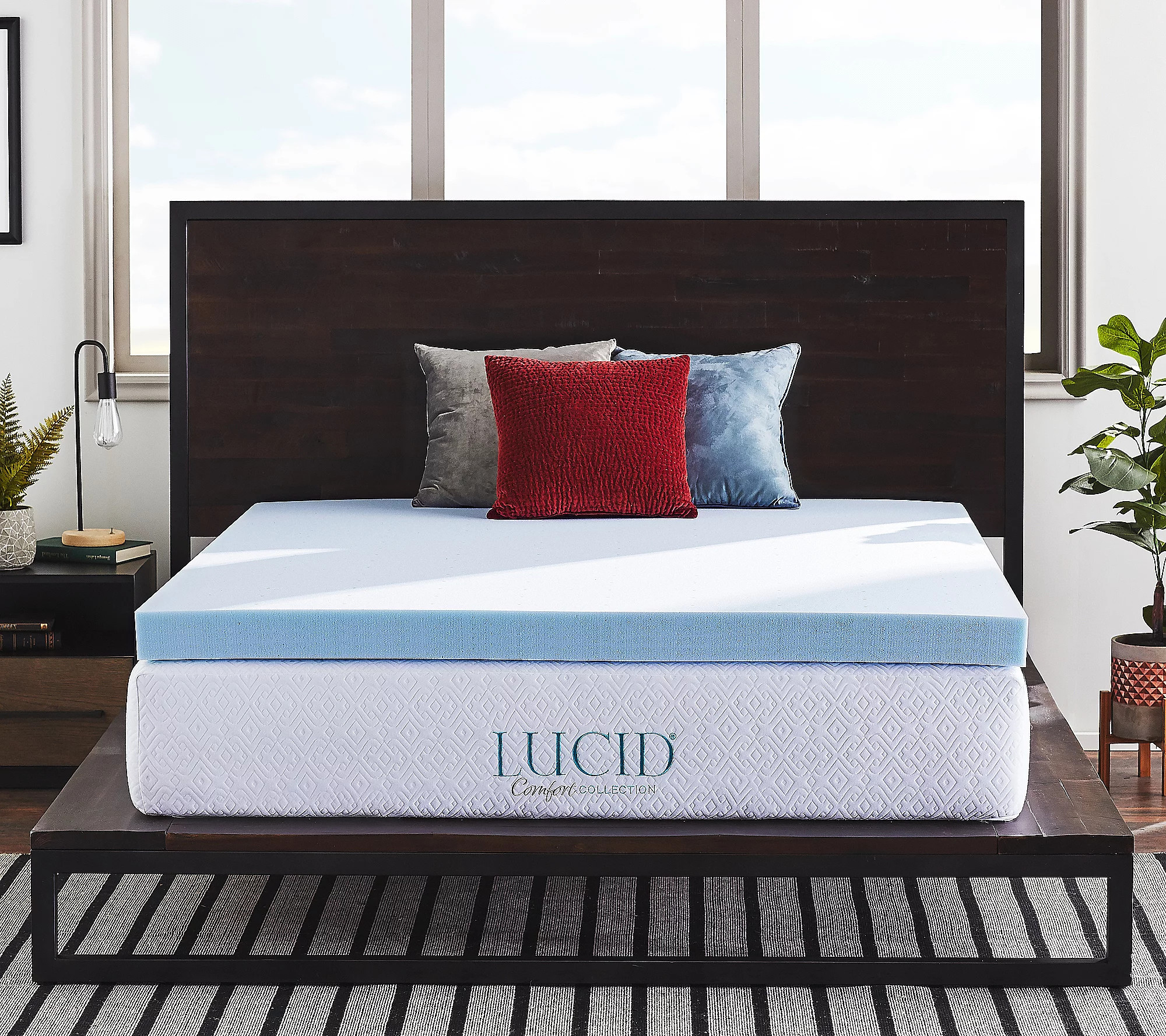 Lucid Comfort Collection 4"" Gel Memory Foam Top per - Twin | QVC